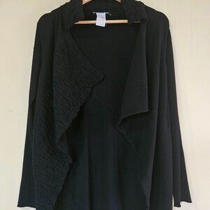 Sarah Pacini Women's Black Drapey Cardigan (S)
